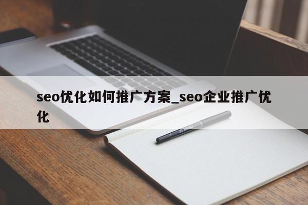 seo优化如何推广方案_seo企业推广优化